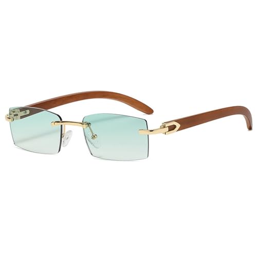 SPOAVGYZ Small Square Rimless Sunglasses Women Men Vintage Sunglasses for Male Glasses,Green SPOAVGYZ Small Square Rimless Sunglasses Women Men Vintage Sunglasses for Male Glasses,Green von SPOAVGYZ