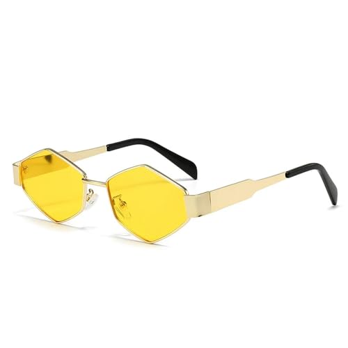SPOAVGYZ Steampunk Irregular Rhombus Sunglasses for Men and Women Small Frame Vintage Shading von SPOAVGYZ