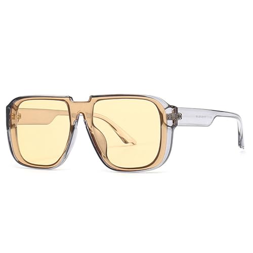 SPOAVGYZ Sunglasses Men's Retro One-Piece Mirrored UV400 Protection Flat Men's Fashion Sunglasses,Grau Gelb SPOAVGYZ Sunglasses Men's Retro One-Piece Mirrored UV400 Protection Flat Men's Fashion Sunglasses,Grau Gelb von SPOAVGYZ