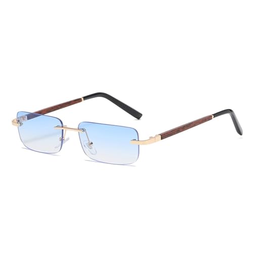 SPOAVGYZ Tinted Rimless Rectangular Sunglasses Retro Frame Frameless Women Glasses for Men Uv400 von SPOAVGYZ