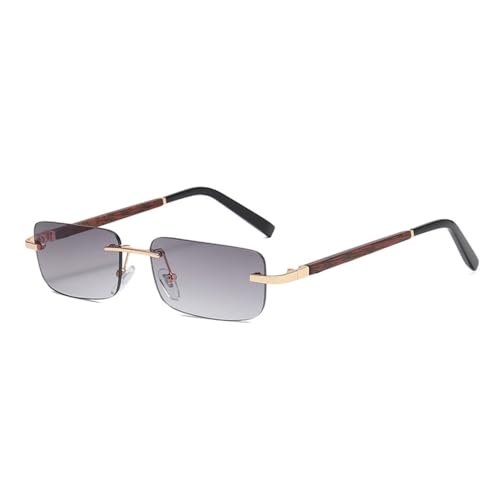 SPOAVGYZ Tinted Rimless Rectangular Sunglasses Retro Frame Frameless Women Glasses for Men Uv400 von SPOAVGYZ