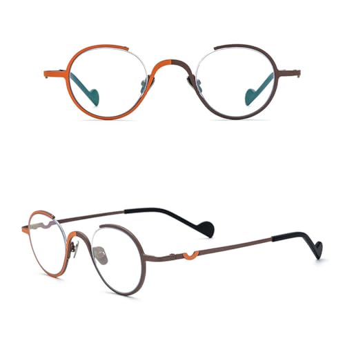 SPOAVGYZ Ultralight Titanium Round Frame Sunglasses Retro Style for Men and Women,Matte Orange-brown SPOAVGYZ Ultralight Titanium Round Frame Sunglasses Retro Style for Men and Women,Matte Orange-brown von SPOAVGYZ
