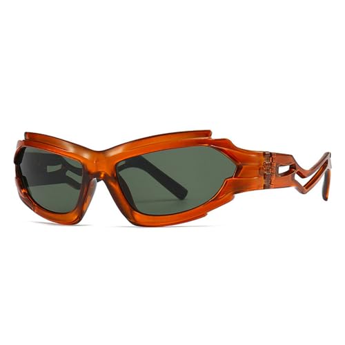 SPOAVGYZ Vintage Irregular Cat Eye Women's Luxury Sunglasses Fashion Unique Hollow Legs Men Shades UV400 Sunglasses,Orange Dark Green SPOAVGYZ Vintage Irregular Cat Eye Women's Luxury Sunglasses Fashion Unique Hollow Legs Men Shades UV400 Sunglasses,Orange Dark Green von SPOAVGYZ