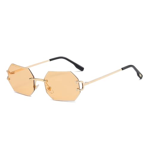 SPOAVGYZ Women's Sunglasses Rimless Octagon UV400 Frameless Gold Metal Rectangular Glasses for Men SPOAVGYZ Women's Sunglasses Rimless Octagon UV400 Frameless Gold Metal Rectangular Glasses for Men von SPOAVGYZ