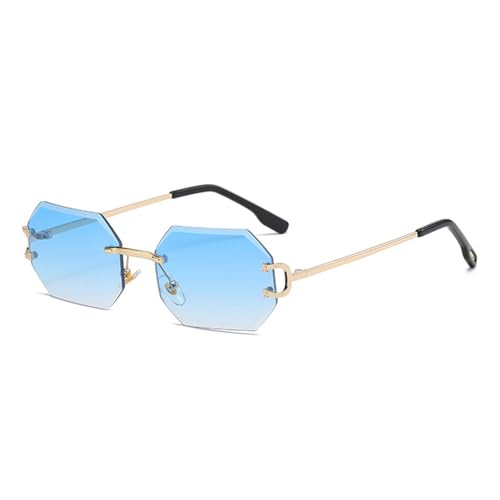 SPOAVGYZ Women's Sunglasses Rimless Octagon UV400 Frameless Gold Metal Rectangular Glasses for Men SPOAVGYZ Women's Sunglasses Rimless Octagon UV400 Frameless Gold Metal Rectangular Glasses for Men von SPOAVGYZ