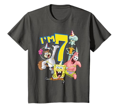 Kinder SpongeBob SquarePants 7th Birthday Today I'm 7 T-Shirt von SPONGEBOB SQUAREPANTS