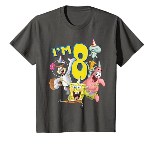 Kinder SpongeBob SquarePants 8th Birthday Today I'm 8 T-Shirt von SPONGEBOB SQUAREPANTS