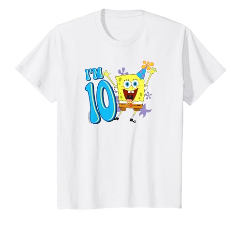 Kinder SpongeBob SquarePants Birthday Hat, I'm 10 T-Shirt von SPONGEBOB SQUAREPANTS
