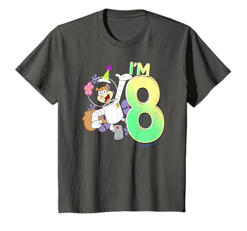 Kinder SpongeBob SquarePants Sandy I'm 8 Birthday T-Shirt von SPONGEBOB SQUAREPANTS