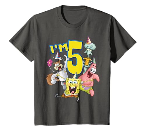 Kinder SpongeBob SquarePants 5th Birthday Today I'm 5 T-Shirt von SPONGEBOB SQUAREPANTS