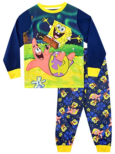 SPONGEBOB SQUAREPANTS Jungen Schlafanzug Blau 110 von SPONGEBOB SQUAREPANTS