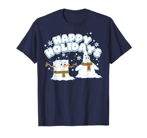 SPONGEBOB SQUAREPANTS Kinder Unisex-Kinder T-Shirt Blau Klein Cartoon Klassisch Winter Pullover Kurzarm Crew-Ausschnitt S von SpongeBob SquarePants