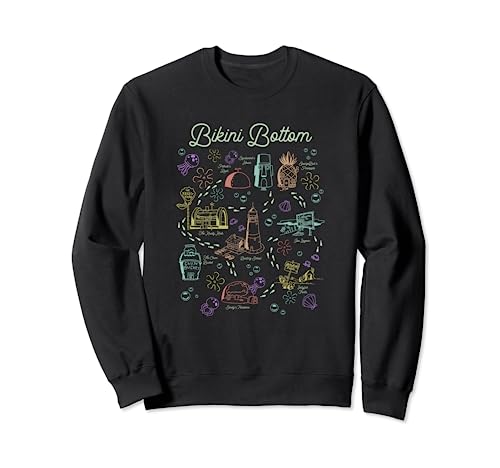 SpongeBob SquarePants Bikini Bottom Map Art Sweatshirt von SPONGEBOB SQUAREPANTS