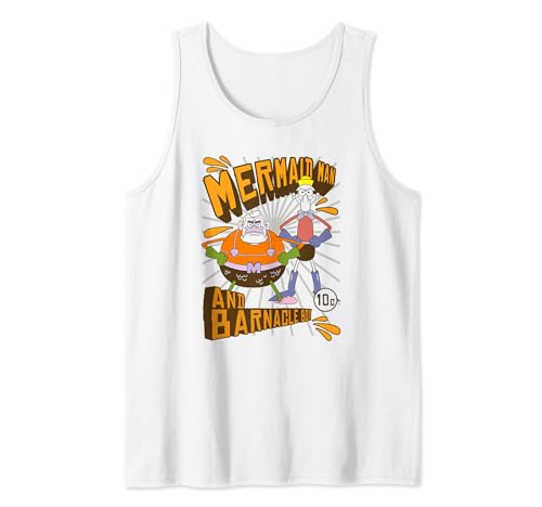 SpongeBob SquarePants Mermaid Man And Barnacle Boy Tank Top von SpongeBob SquarePants