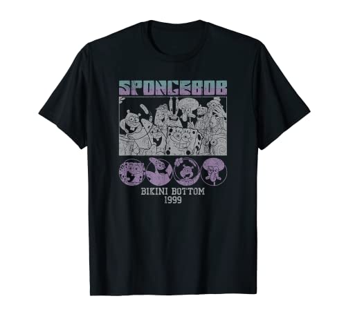 SpongeBob SquarePants Vintage Bikini Bottom Group Poster T-Shirt von SPONGEBOB SQUAREPANTS