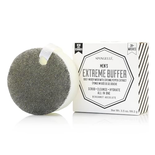 SPONGELLÉ Herren Extreme Buffer – Körperwasch-/Duschgel-Schwamm – Bergamotte Absolute von SPONGELLÉ