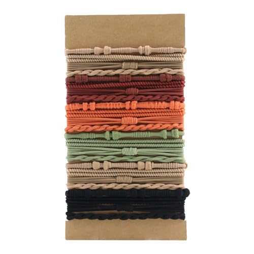 SPONGL Haargummis, modische Styles, elastische Haargummis, 20 Stück, stabile Stretch-Pferdeschwanz-Halter für Damen und Mädchen mit dünnem oder lockigem Haar von SPONGL