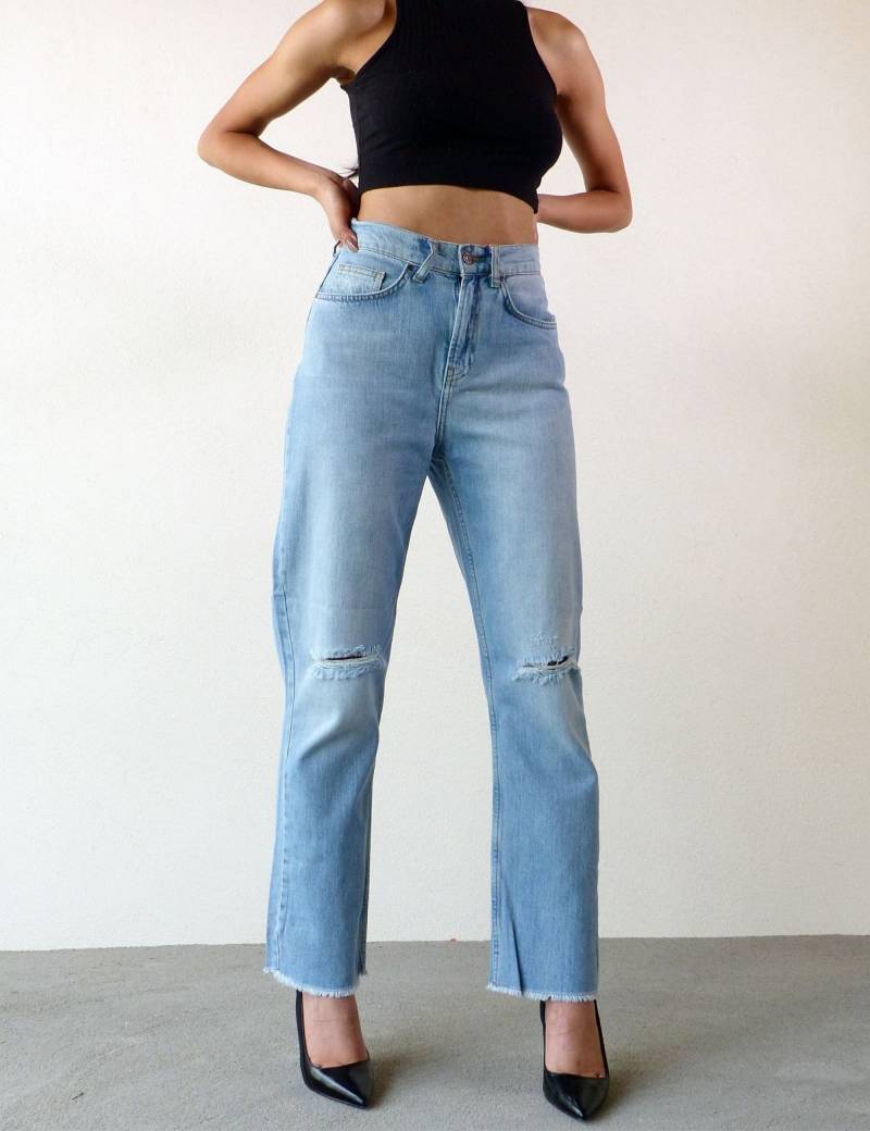 Jeans Flare - Hohe Taille Hellblau Jeans Flare - Hohe Taille Hellblau von SPONTANEDENIM