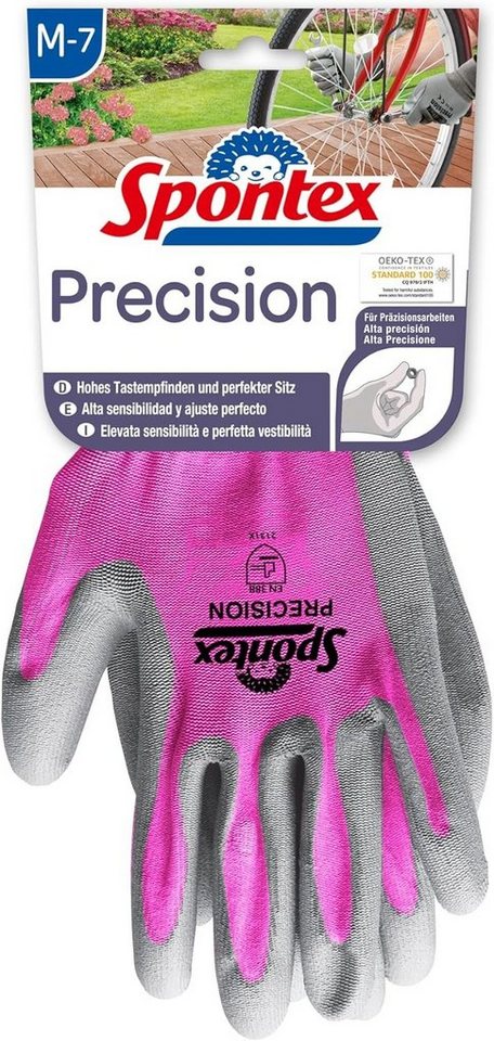 SPONTEX Arbeitshandschuhe Precision Handschuhe Größe M für feine Arbeiten farbe nicht wählbar von SPONTEX