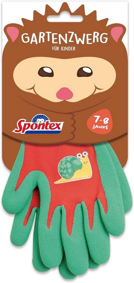 SPONTEX Gartenhandschuhe Gartenzwerg Handschuhe 7-8 Jahre Farbe nicht frei wählbar (1-St) von SPONTEX