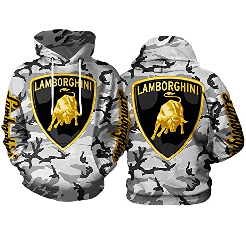 SPONYBORTY Herren Hoodie Pullover T-Shirt Jacke Lambo.RGhi.NI 3D Full Print Strickjacke Reißverschluss Unisex Casual Baseball Unisex Pullover Klassisches Sporttop Mantel/B/S von SPONYBORTY