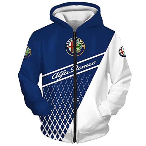 SPONYBORTY Herren-Hoodies für Alfa-Romeo 3D-Druck Lässige Kapuzenpullover Pullover Sweatshirts Tops Lässig/B / 3XL von SPONYBORTY