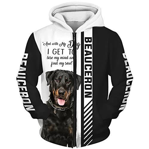 SPONYBORTY Hoodies Jacken T-Shirt Strickjacke Thin 3D Beauceron Druck Pullover Männer & Frauen Casual Polyester Sweatshirt Hohe Qualität / A1 / XL von SPONYBORTY