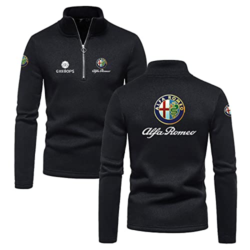 SPONYBORTY Pullover Hoodie aushöhlen Alfa-Romeo Printing Jugend MenWomen Classic Casual Pullover Sweatshirt Vlies/B/L von SPONYBORTY