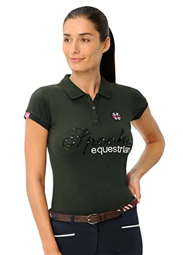 Roxie Sequin Polo - DE (Farbe: Dark Forest; Größe: XL) von SPOOKS