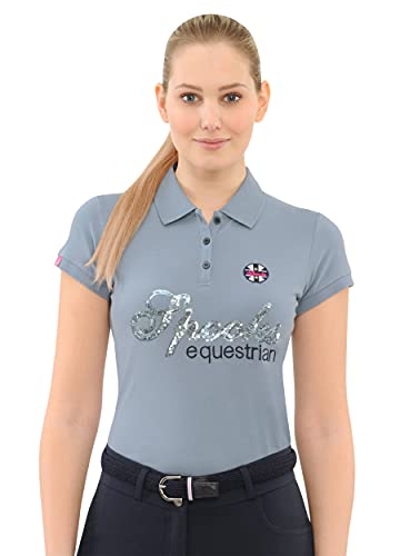 Roxie Sequin Polo - DE (Farbe: Dusty Blue; Größe: XL) von SPOOKS