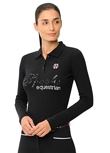 Roxie Sequin Polo Longsleeve (Farbe: Black; Größe: L) von SPOOKS