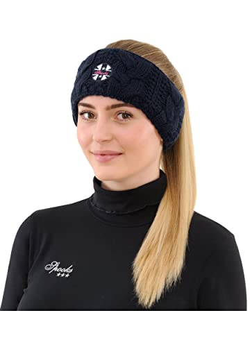 SPOOKS Damen Stirnband, Kopfbedeckung, Kopfband, Headband, Schweißband Kopf, Haarbänder, Haare, Schweißbänder Mädchen, locker Casual - Emma Headband, Navy, Einheitsgröße von SPOOKS