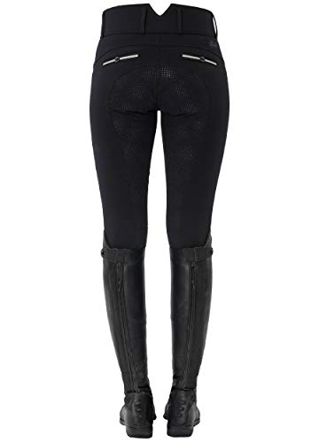 SPOOKS Reithose für Damen Mädchen Kinder, Voll-Besatz Reithosen Leggings Turnierreithose - bequem & stylisch Ricarda Full Grip High Waist - Black M von SPOOKS