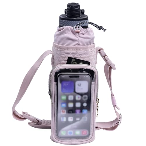 SPORJET Magnetischer Turnbeutel Flaschenhalter – Handyhalter – Flaschen-Tragetasche Essentials, Gym Geschenke für Männer und Frauen, Pink, Style B von SPORJET