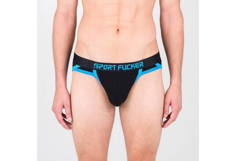 SPORT FUCKER Slip Sport Fucker Shortstop Brief - Schwarz / Blau - M von SPORT FUCKER