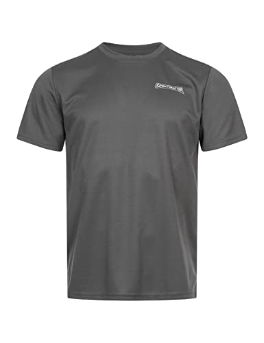 SPORTINATOR® Essentials Herren Trainings- und Fitnessbekleidung aus atmungsaktivem Mesh-Material für Sportaktivitäten. Shirt, Poloshirt oder Shorts (as3, Alpha, x_l, Regular, Regular, Shirt grau) von SPORTINATOR