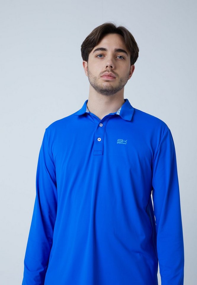 SPORTKIND Funktionsshirt Golf Polo Shirt Langarm Jungen & Herren kobaltblau von SPORTKIND