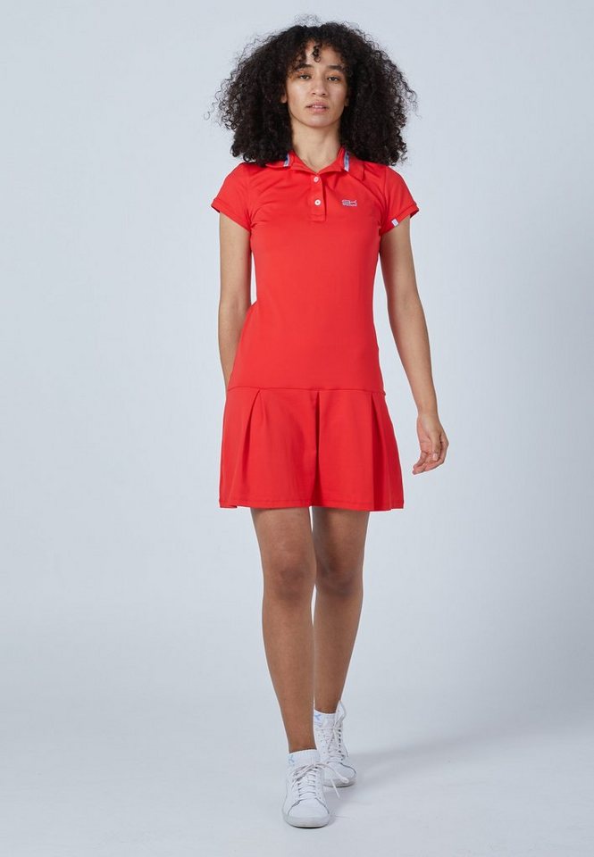 SPORTKIND Tenniskleid Golf Polo Kleid Mädchen & Damen rot von SPORTKIND