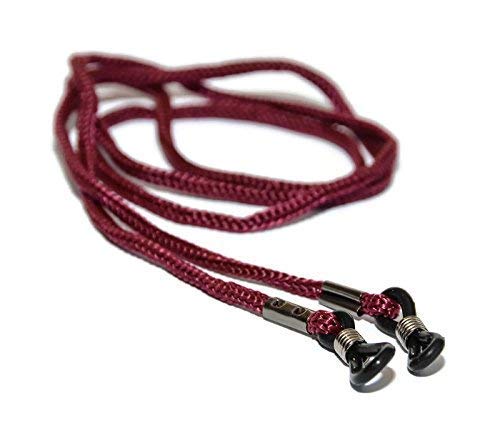 4 x Spec Burgundy Anti-Rutsch-Nylon-Brillenketten-Umhängeband, Brillenband für Brillen, Brillenketten-Lanyard-Umhängeband, Sonnenbrillen-Umhängebandhalter von SPORTS WORLD VISION