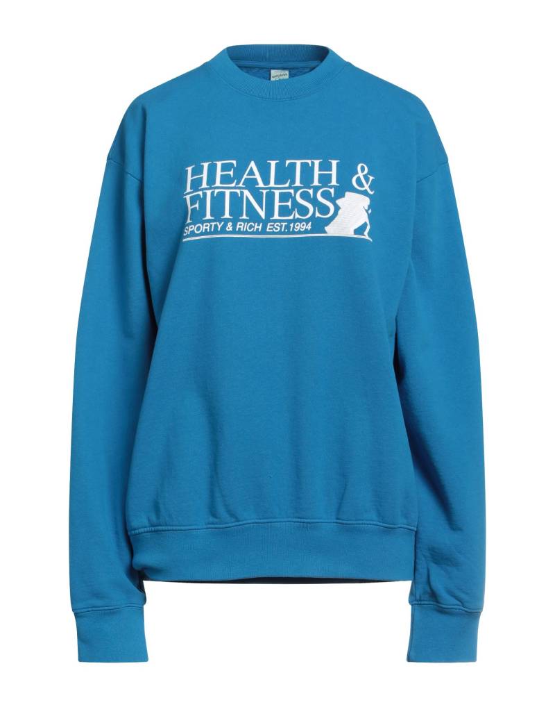 SPORTY & RICH Sweatshirt Damen Azurblau von SPORTY & RICH