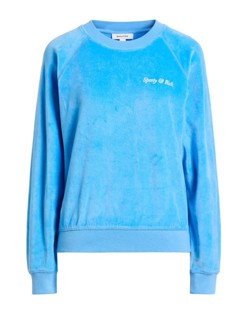 SPORTY & RICH Sweatshirt Damen Azurblau von SPORTY & RICH