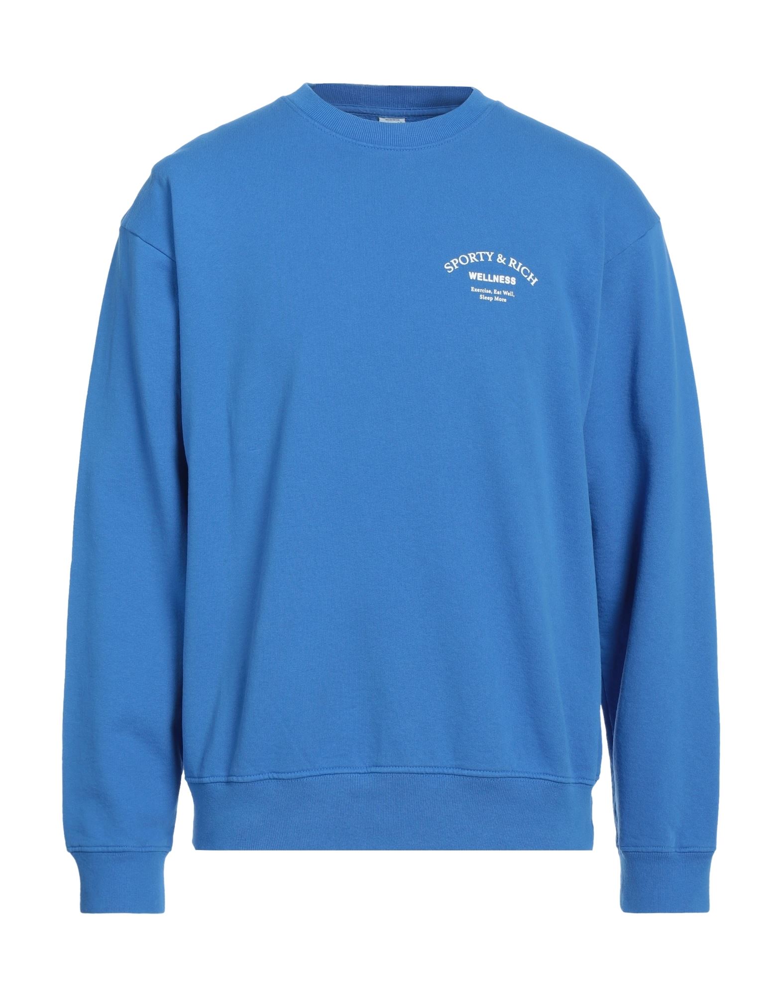 SPORTY & RICH Sweatshirt Herren Azurblau SPORTY & RICH Sweatshirt Herren Azurblau von SPORTY & RICH