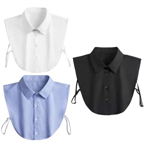 SPORWAY 3 Stücke Frauen Kragen Krageneinsatz Damen: Fake Collar Detachable Collar Abnehmbare Hälfte Shirt Bluse Damen Blusenkragen Einsatz für Damen, Einsatz Hemdkragen für Damen, Einheitsgröße SPORWAY 3 Stücke Frauen Kragen Krageneinsatz Damen: Fake Collar Detachable Collar Abnehmbare Hälfte Shirt Bluse Damen Blusenkragen Einsatz für Damen, Einsatz Hemdkragen für Damen, Einheitsgröße von SPORWAY