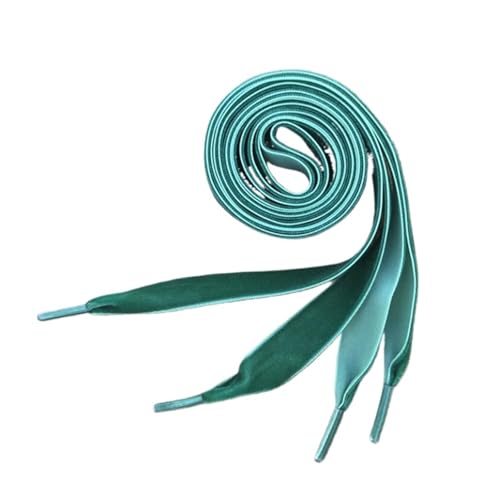 SPPEOUKJ SchnüRsenkel 2 Paar 110 cm Länge 1,6 Breite Samtoberfläche Schnürsenkel Damen Herren Bunte Sport Freizeitschuhe Stiefelschnürsenkel FüR Sneaker(Green) von SPPEOUKJ