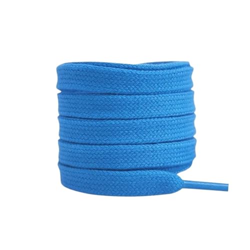 SPPEOUKJ SchnüRsenkel 4 stücke Flache Baumwoll-Schnürsenkel for Turnschuhe Schnürsenkel High-top Canvas Casual Keine Elastizität Männer Frauen FüR Sneaker(Blue,80cm) von SPPEOUKJ