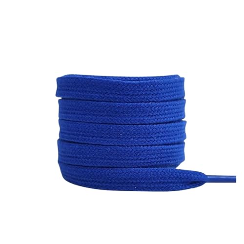 SPPEOUKJ SchnüRsenkel 4 stücke Flache Baumwoll-Schnürsenkel for Turnschuhe Schnürsenkel High-top Canvas Casual Keine Elastizität Männer Frauen FüR Sneaker(Blue 1,120cm) von SPPEOUKJ