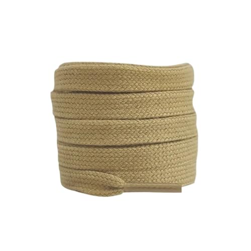 SPPEOUKJ SchnüRsenkel 4 stücke Flache Baumwoll-Schnürsenkel for Turnschuhe Schnürsenkel High-top Canvas Casual Keine Elastizität Männer Frauen FüR Sneaker(Brown yellow,80cm) von SPPEOUKJ