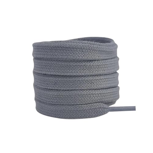 SPPEOUKJ SchnüRsenkel 4 stücke Flache Baumwoll-Schnürsenkel for Turnschuhe Schnürsenkel High-top Canvas Casual Keine Elastizität Männer Frauen FüR Sneaker(Dark gray,140cm) von SPPEOUKJ