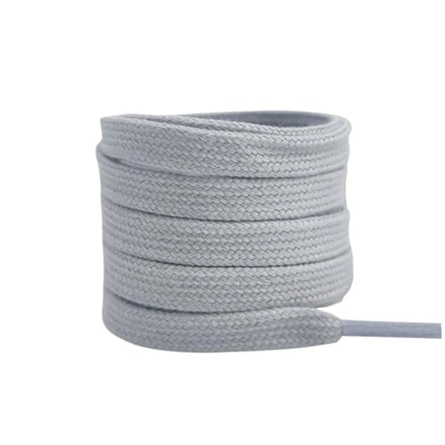 SPPEOUKJ SchnüRsenkel 4 stücke Flache Baumwoll-Schnürsenkel for Turnschuhe Schnürsenkel High-top Canvas Casual Keine Elastizität Männer Frauen FüR Sneaker(Gray,140cm) von SPPEOUKJ