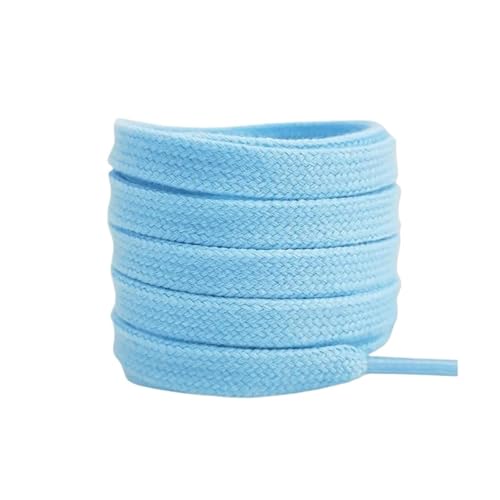 SPPEOUKJ SchnüRsenkel 4 stücke Flache Baumwoll-Schnürsenkel for Turnschuhe Schnürsenkel High-top Canvas Casual Keine Elastizität Männer Frauen FüR Sneaker(Light blue,120cm) von SPPEOUKJ